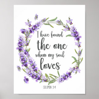 Poster Verse de la Bible J'ai trouvé celui que mon âme ai