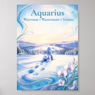 Poster Verseau Zodiaque Petite Art | Astrologie de rêve
