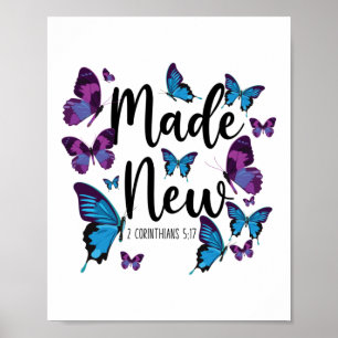 Poster Verset Bible Fait Nouveau 2 Corinthiens 5:17 Papil