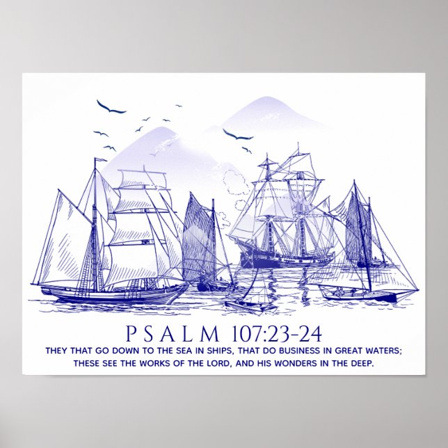 Poster Verset biblique côtier (Devant)