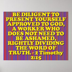 Poster verset biblique de 2 Timothée 2:15.