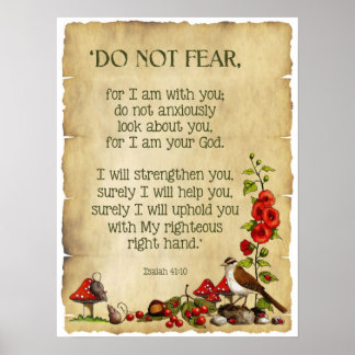 Poster Verset biblique : Ésaïe 41:10, Ne Craignez Pas, Ar