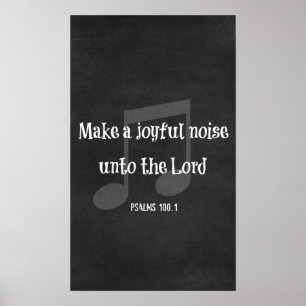 Poster Verset biblique : Faites un bruit joyeux 12 X 20