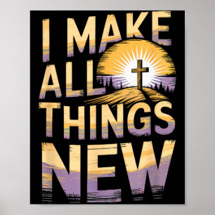 Poster Verset biblique Foi chrétienne Église chrétienne J