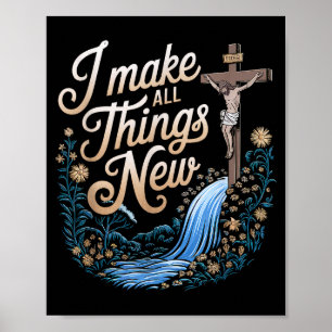 Poster Verset biblique Foi chrétienne Église chrétienne J