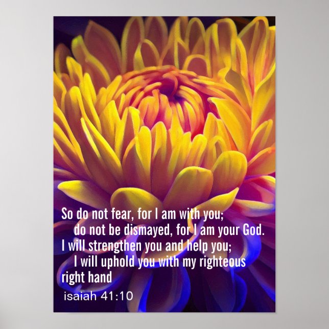 Poster Verset biblique inspirant personnalisé (Devant)