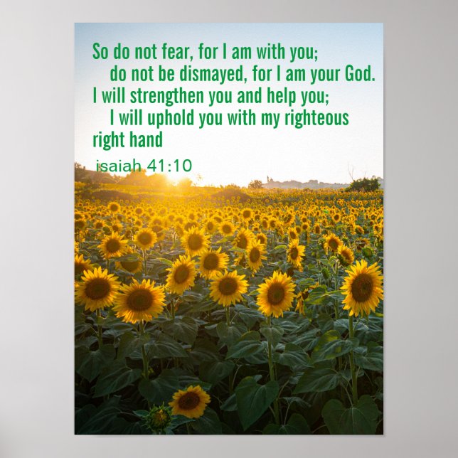 Poster Verset biblique inspirant personnalisé (Devant)