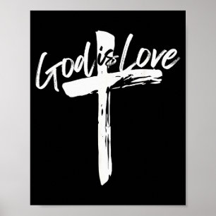 Poster Verset biblique Jean 4_8 Dieu est amour Foi chréti