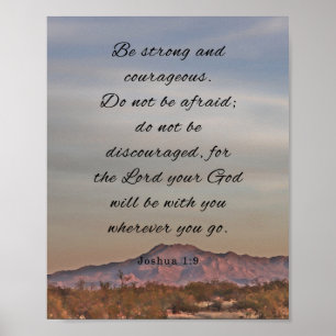 Poster Verset biblique, Josué 1:9