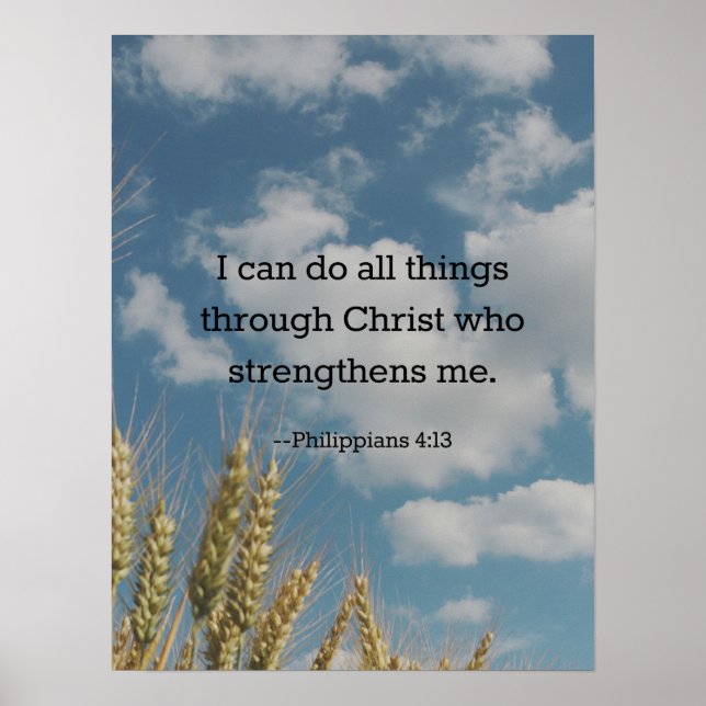 Poster Verset biblique, Philippiens 4:13 (Devant)