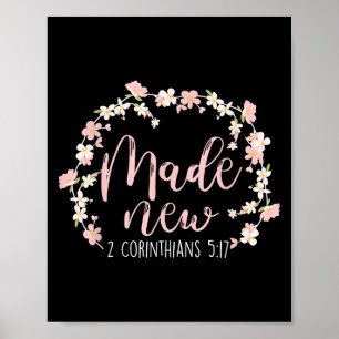 Poster Verset de la Bible chrétienne fait nouveau 2 Corin