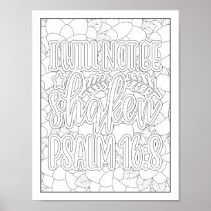 Poster Verset de la Bible/Coloration des adultes chrétien