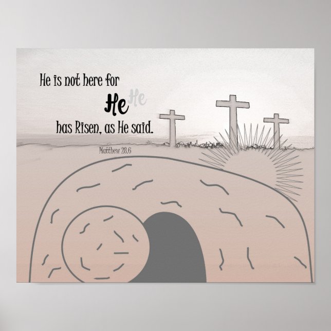 Poster Verset de la Bible de Pâques (Devant)
