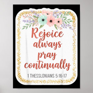 Poster Verset de la Bible pour femme chrétienne Réjouisse