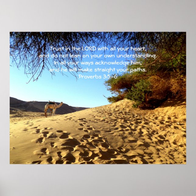 Poster Versets bibliques Citation sur les Proverbes de co (Devant)