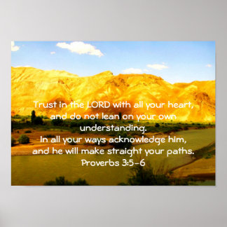 Poster Versets bibliques Citation sur les Proverbes de co