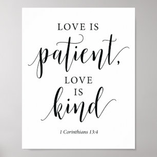 Poster Versets bibliques - l'amour est le patient l'amour