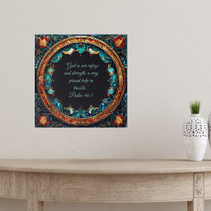 Poster Versets bibliques personnalisables en faux verre c