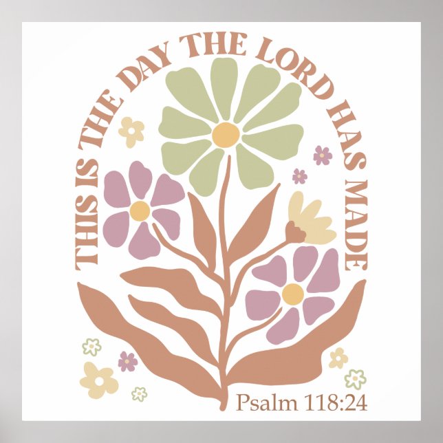 Poster Versets de la Bible Fleur sauvage (Devant)