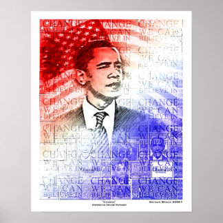 Poster Version Obama American Dream - Customisée