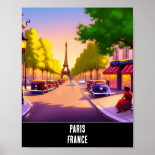 Poster Version rêve de la Tour Eiffel, Paris