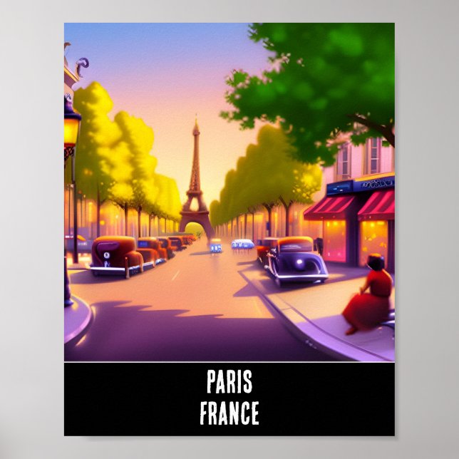 Poster Version rêve de la Tour Eiffel, Paris (Devant)