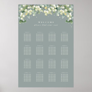Poster vert 24x36" 16 Tableaux de 8 places