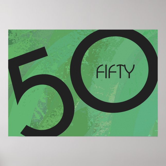 Poster Vert 50 Décennie Anniversaire (Devant)