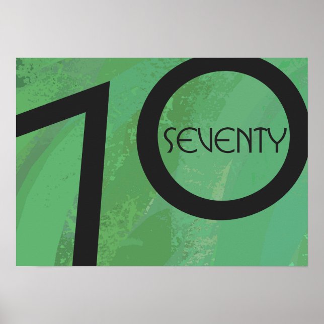 Poster Vert 70 Décennie Anniversaire (Devant)