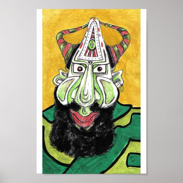 Poster Vert avec ? (Devant)