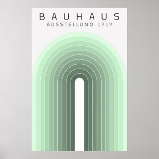 Poster vert Bauhaus Sage
