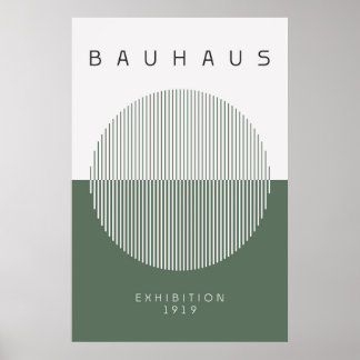 Poster vert Bauhaus Sage