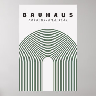 Poster vert Bauhaus Sage