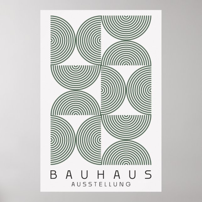 Poster vert Bauhaus Sage (Devant)