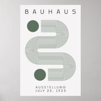 Poster vert Bauhaus Sage