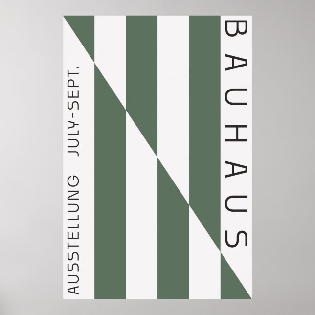 Poster vert Bauhaus Sage (Devant)