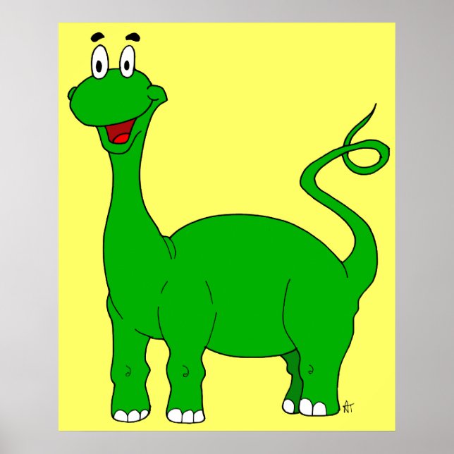 Poster vert Brontosaurus (Devant)