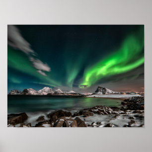 Poster Vert du Nord Lumières Arctique