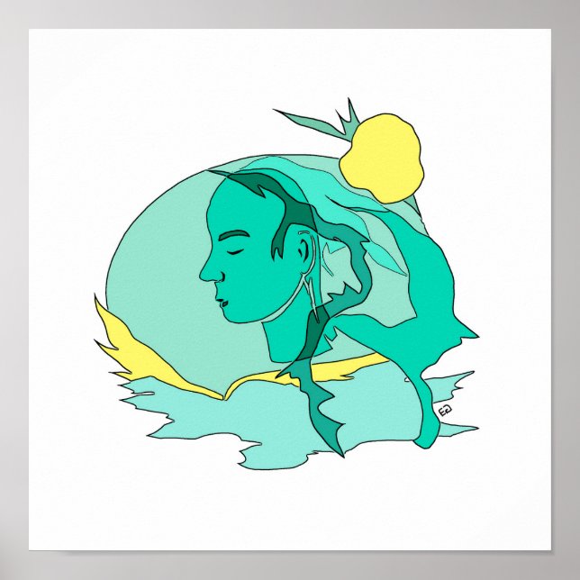 Poster vert et jaune (Devant)