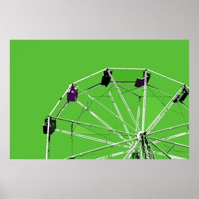 Poster vert Ferris Wheel (Devant)