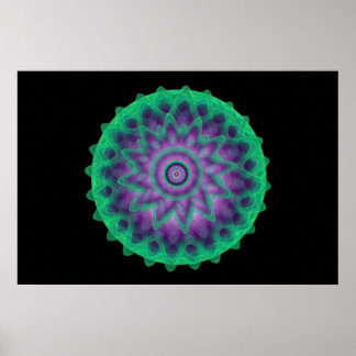 Poster vert Mandala