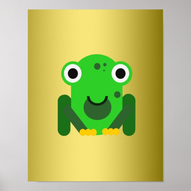 Poster Vert personnalisé M. Frog (Devant)