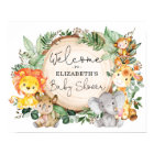 Vert Safari Jungle Animaux sauvages Baby Welcome