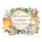 Vert Safari Jungle Animaux sauvages Baby Welcome