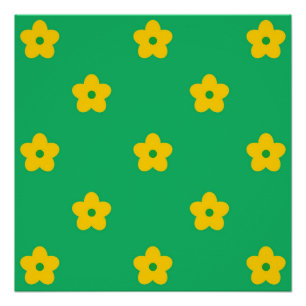 Poster Vert Y2K Gras Fleur sauvage Vibrant Printemps Art