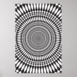 Poster : Vertigo : Noir & Blanc Abstrait
