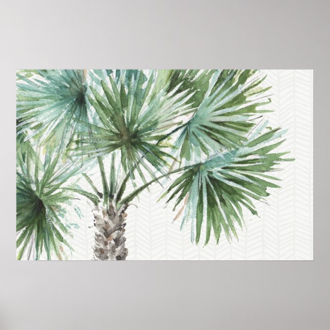 Poster Verts mixtes I Palmiers tropicaux (Devant)