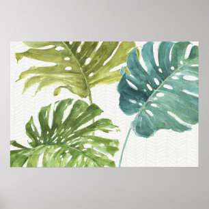 Poster Verts mixtes Palmes tropicales
