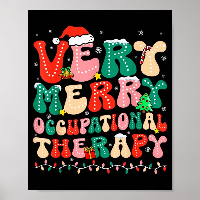 Poster Very Merry Occupational Therapy Groovy Ot Squad Ch (Devant)
