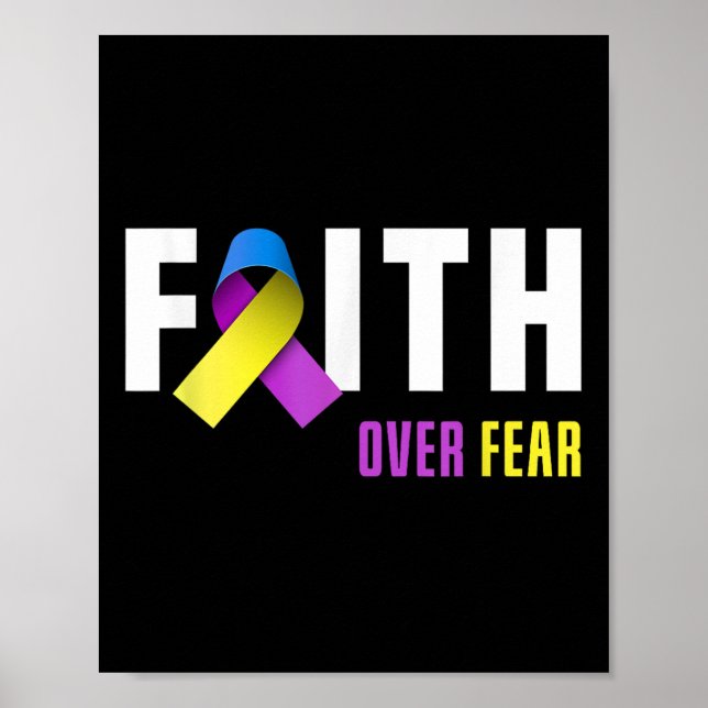 Poster Vessie Cancer Foi guerrière Dieu Vessie Cancer Aw (Devant)